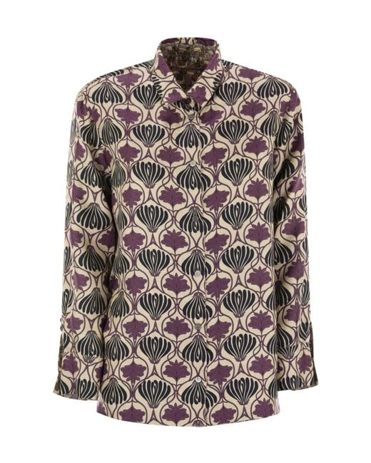 Max Mara Brown 'S Times All-Over Patterned Reversible Top