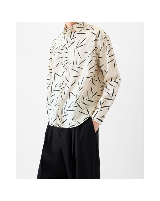 Jacquemus White Le Simon Ml Leaf-Print Button-Up Shirt for men