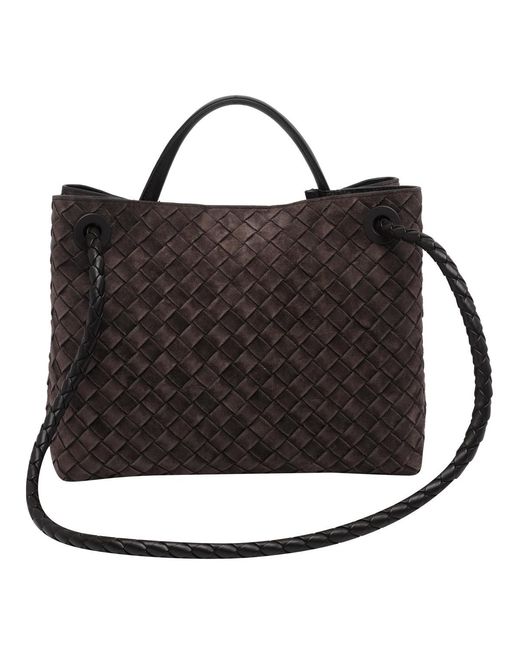 Bottega Veneta Black Medium-Sized Andiamo Shoulder Bag