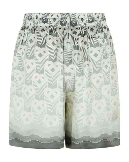 Casablanca Gray Gradient Heart Monogram Shorts for men