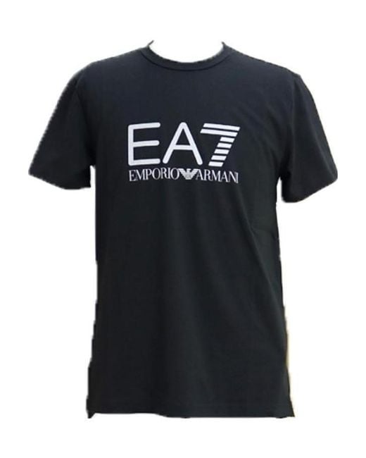 EA7 Black Logo T-Shirt for men