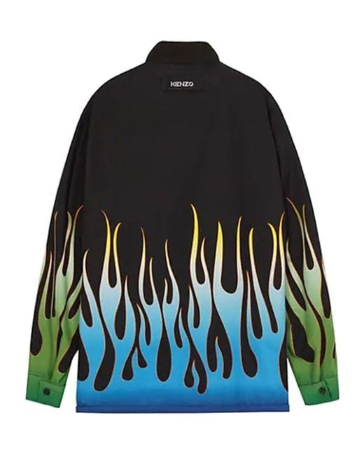 KENZO Blue Zipper Casual Jacket for men