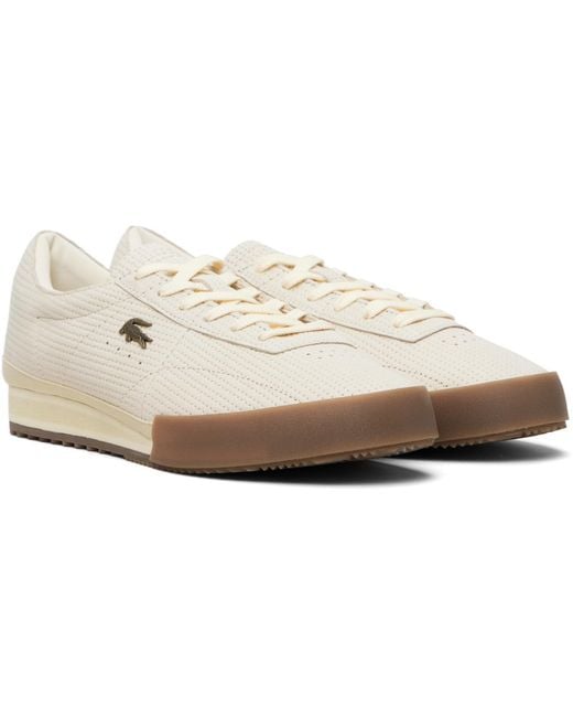 Lacoste White Aura Leather Sneakers for men