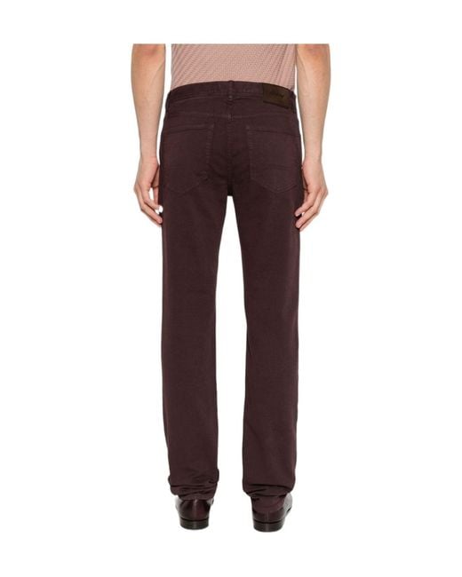 Brioni Brown Straight-Leg Jeans for men
