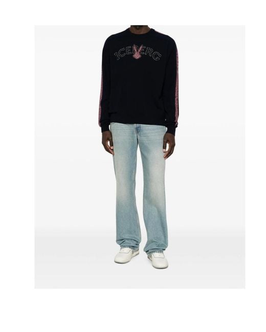Iceberg Black Logo Sweater for men