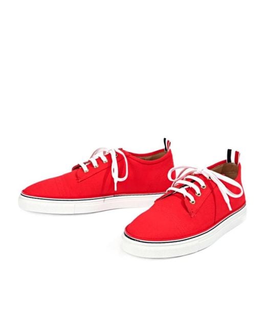 Thom Browne Red Round-Toed Athletic Shoes for men