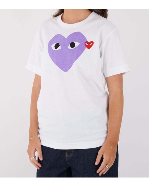 COMME DES GARÇONS PLAY White Crew Neck T-Shirt for men