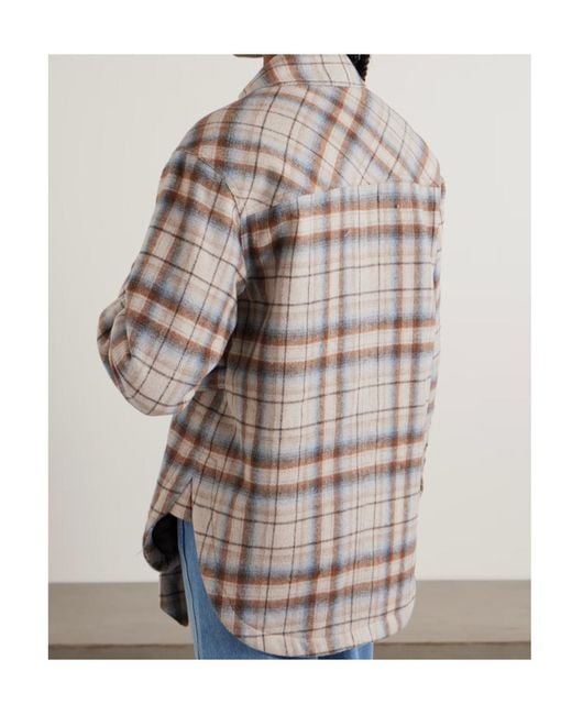 Veronica Beard Natural Mikaela Belted Checked Flannel Jacket
