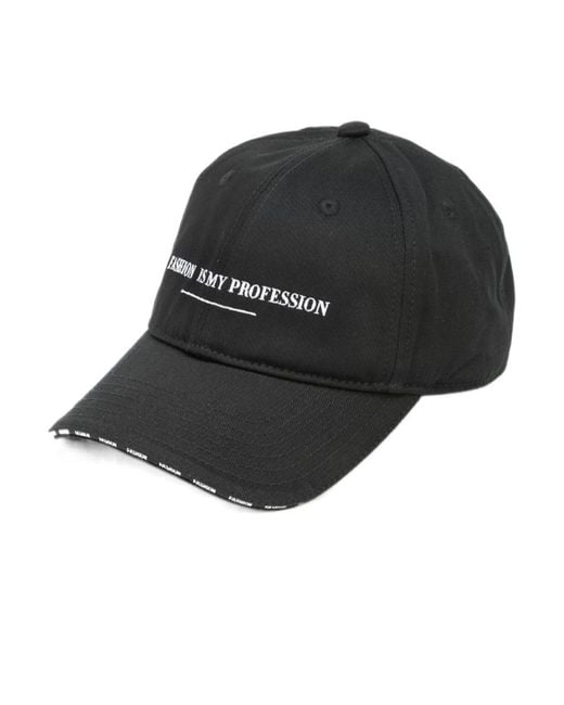 Vetements Black Slogan Printed Baseball Cap for men