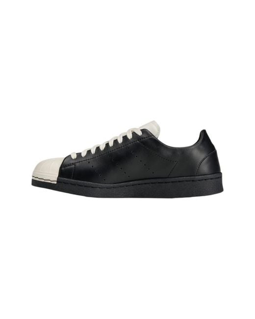 Y-3 Black Superstar Shell-Toe Leather Sneakers for men