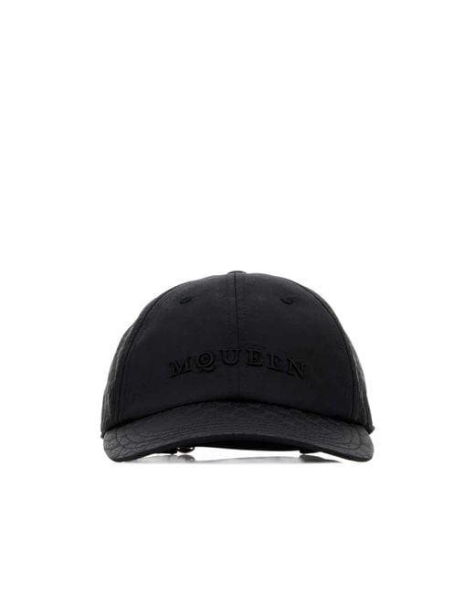 McQueen Blue Logo Embroidered Baseball Cap for men