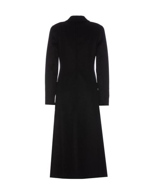 Tory Burch Black Single-Breasted Mid-Length Coat