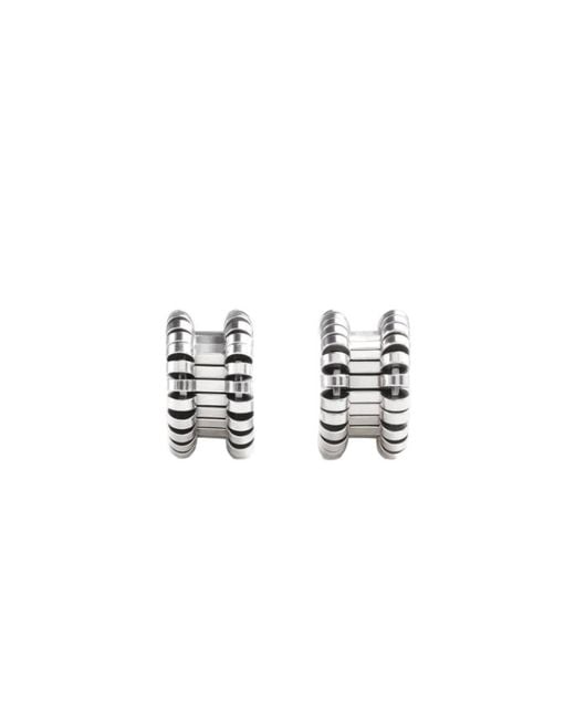Bottega Veneta White Staple Sterling Earrings
