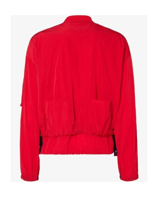 Fendi Red Double-Layer Zipped Bomber Jacket for men