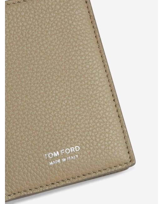 Tom Ford Natural Logo Printed Bi-Fold Wallet for men