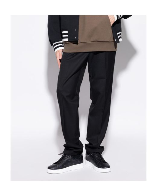 MCM Black Neo Terrain Monogram Low-Top Sneakers for men