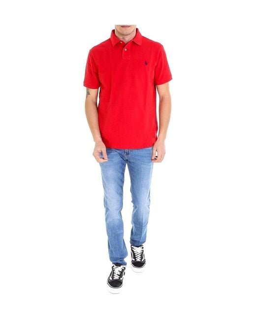 Polo Ralph Lauren Logo Embroidered Polo Shirt for men