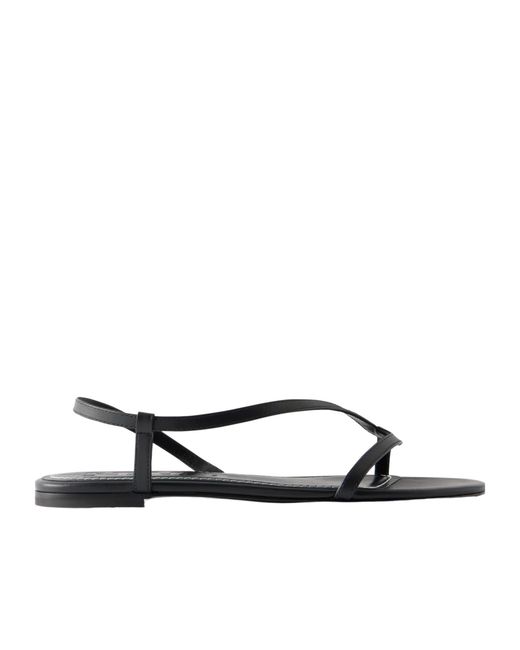 Staud White Louden Leather Flats
