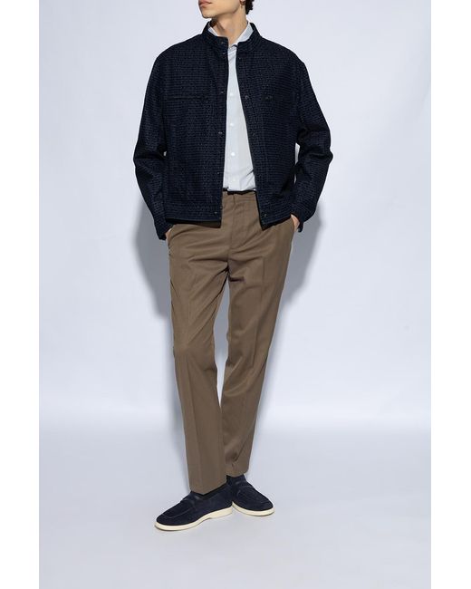 Ferragamo Blue Logo Love Shoes for men