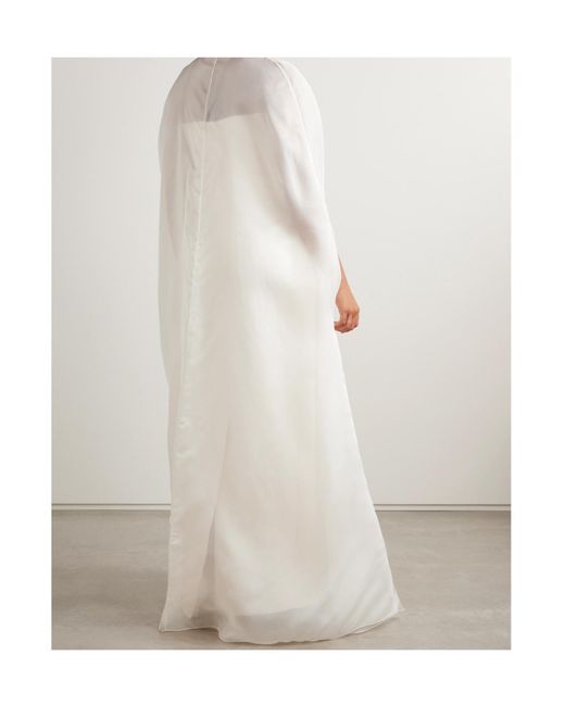 Gabriela Hearst White Round Neck Shawl