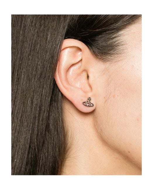 Vivienne Westwood White Orb Earrings