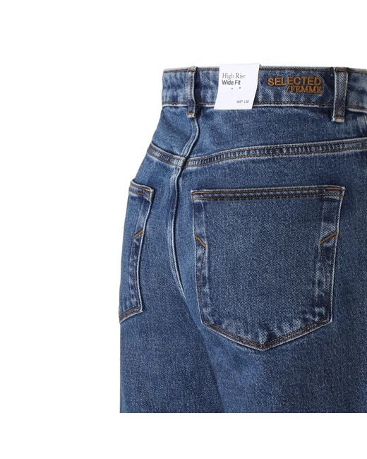 SELECTED Blue Wide-Leg Jeans
