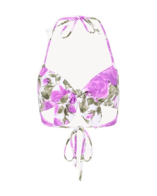 Chloé Pink Chloé Printed Triangle Bikini Top