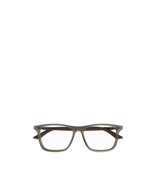 Montblanc White Eyewear Square Frame Glasses for men