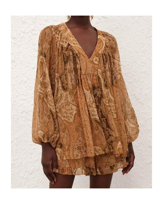 Zimmermann Brown Carousel Batwing Top