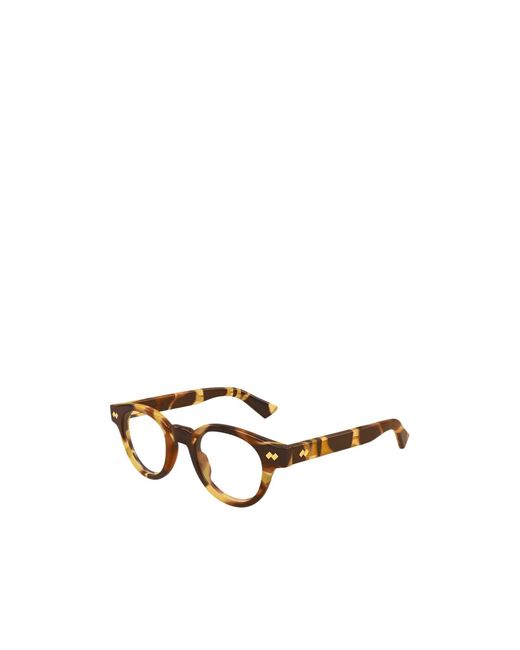Bottega Veneta Metallic Eyewear Oval Frame Glasses for men
