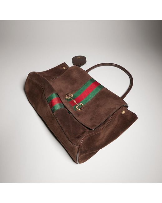 Gucci Brown Paparazzo Medium Top Handle Bag
