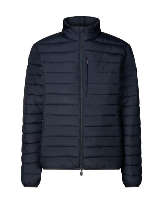 Save The Duck Blue Zip-Up Down Jacket for men