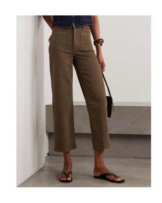 FRAME Brown Casual Pants With Belt Loops