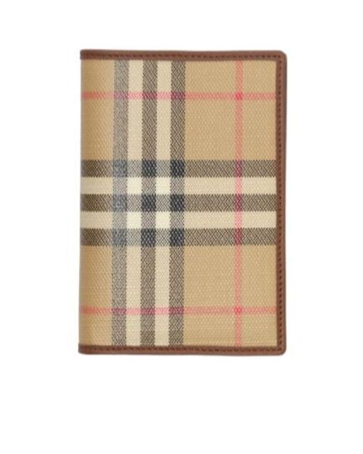 Burberry Natural Check Folding Card Case for men