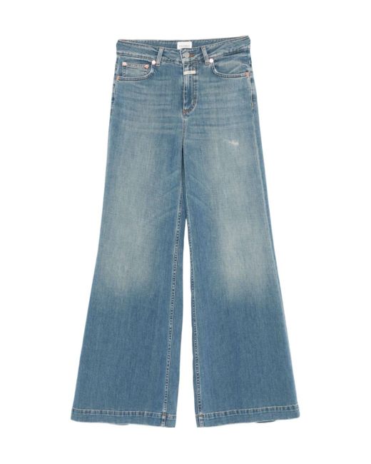 Closed Blue Five-Pocket Design Flared Jeans
