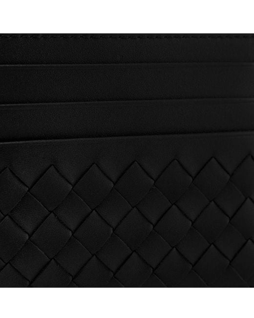 Bottega Veneta Black Rectangular Card Holder for men
