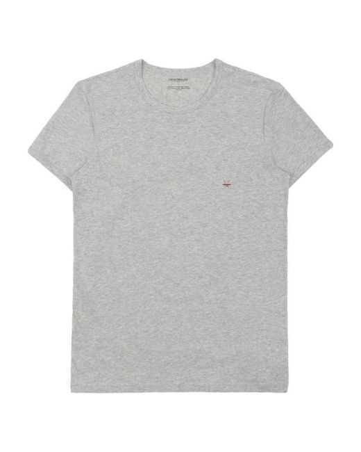 Emporio Armani Gray Logo Printed T-Shirt for men
