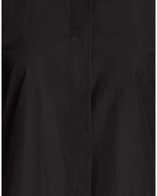 Max Mara Black Off-Shoulder Long Sleeve Solid Shirt