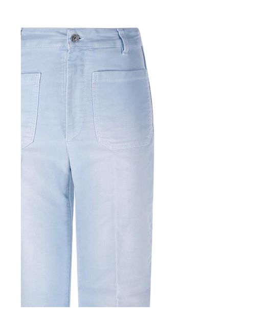 Victoria Beckham Blue Patch-Pocket Jeans