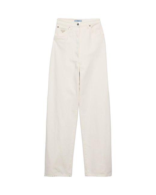 Prada White Wide-Leg Denim Jeans
