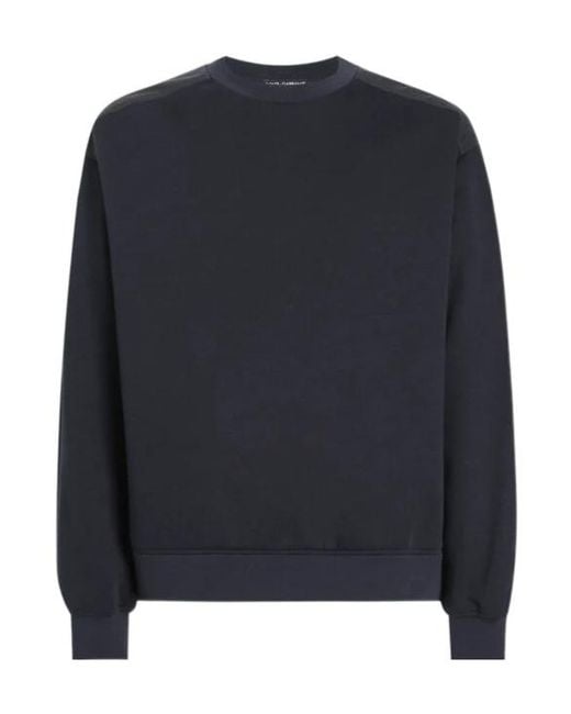 Dolce & Gabbana Blue Cotton-Blend Double-Faced Sweatshirt for men