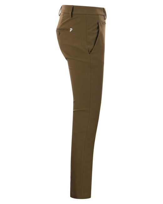 Dondup Green Straight Fit Slim Pants