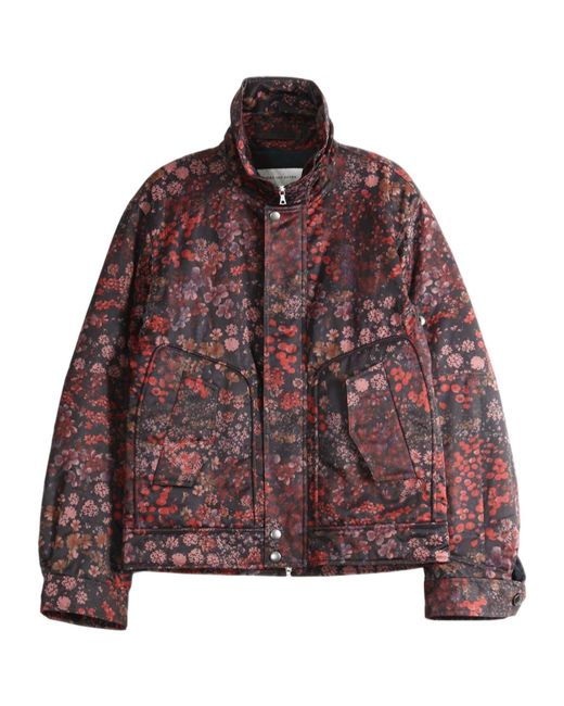 Dries Van Noten Red Floral-Print Jacket for men