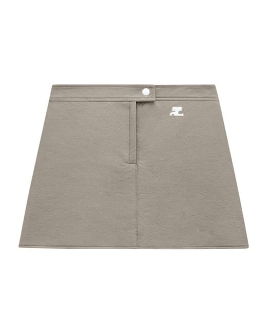 Courreges Gray Courrèges Reedition Vinyl Mini Skirt