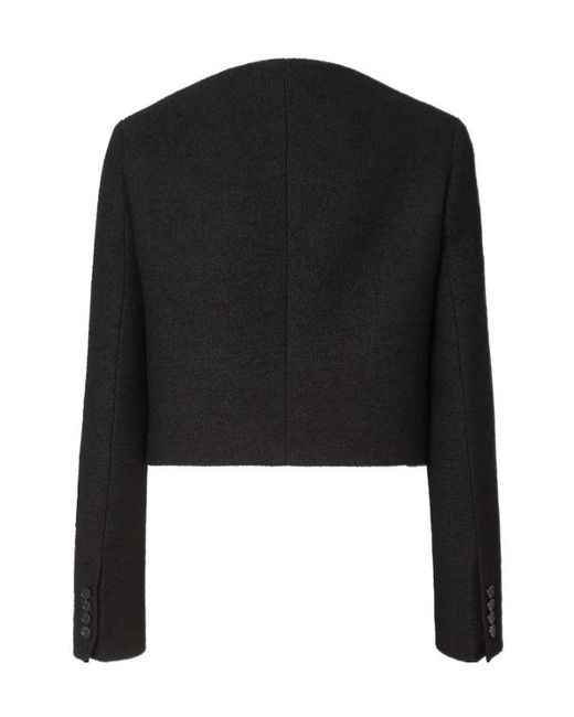 Fendi Black Bouclé Wool Jacket