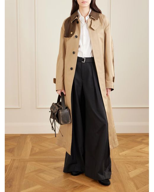 Sacai Natural Gabardine Coat