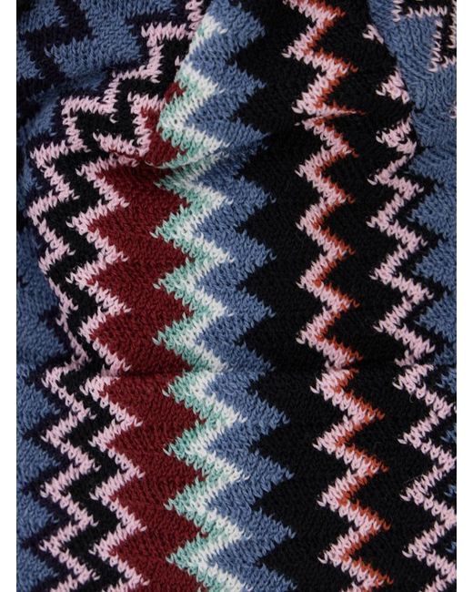 Missoni Blue Chevron Knit Hat