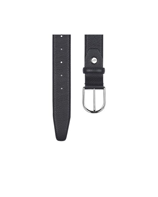 Brioni Black Midnight Grained Calf Leather Belt for men
