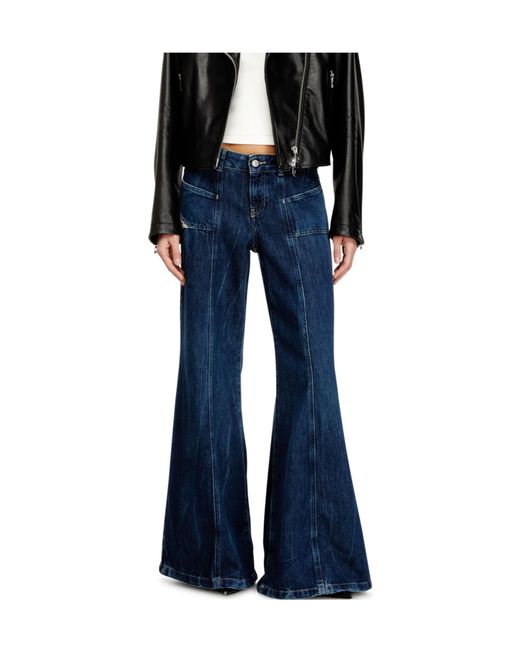 DIESEL Blue D-Akii Flare Jeans