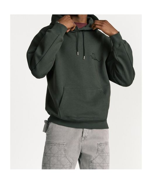 Dior Black Ribbon Hooded Sweatshirt for men